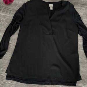 Chico's Black V-Neck Blouse